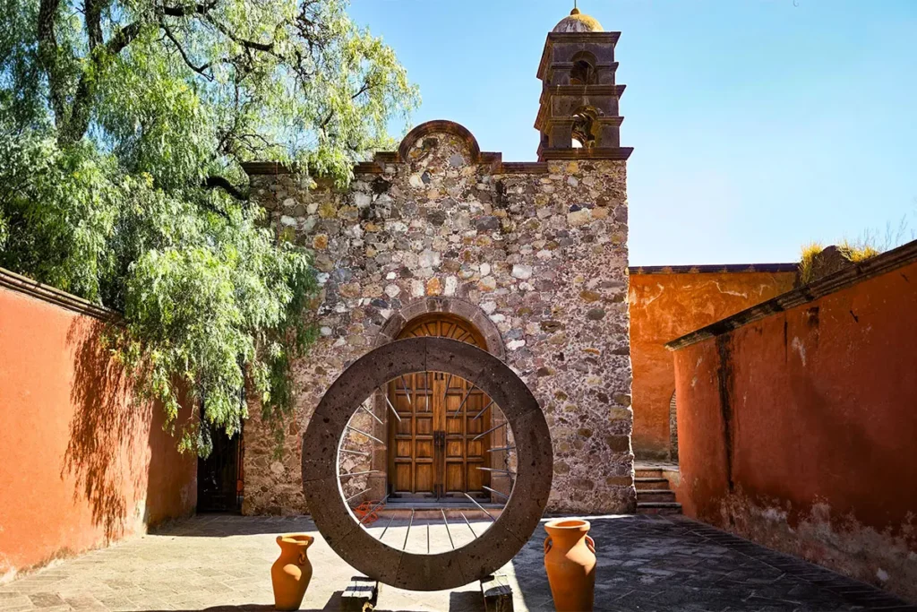 Historic chapel entrance in Obraje San Miguel de Allende