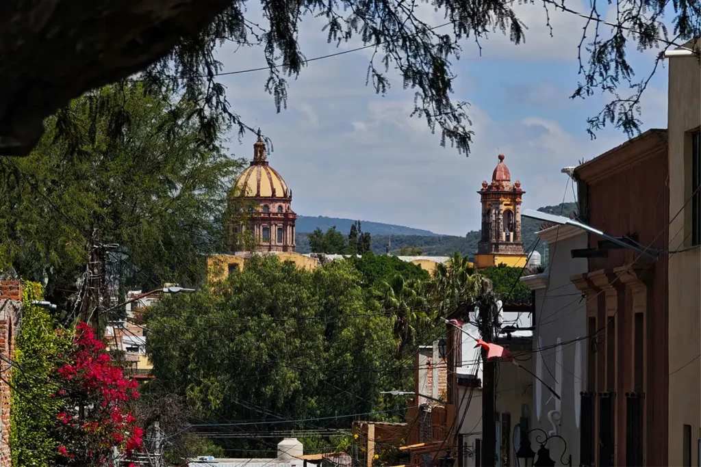 Church domes view from San Antonio San Miguel de Allende