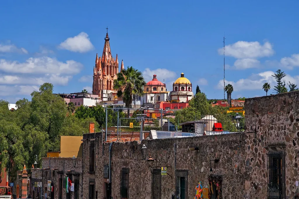 Parroquia views from San Antonio neighborhood San Miguel de Allende